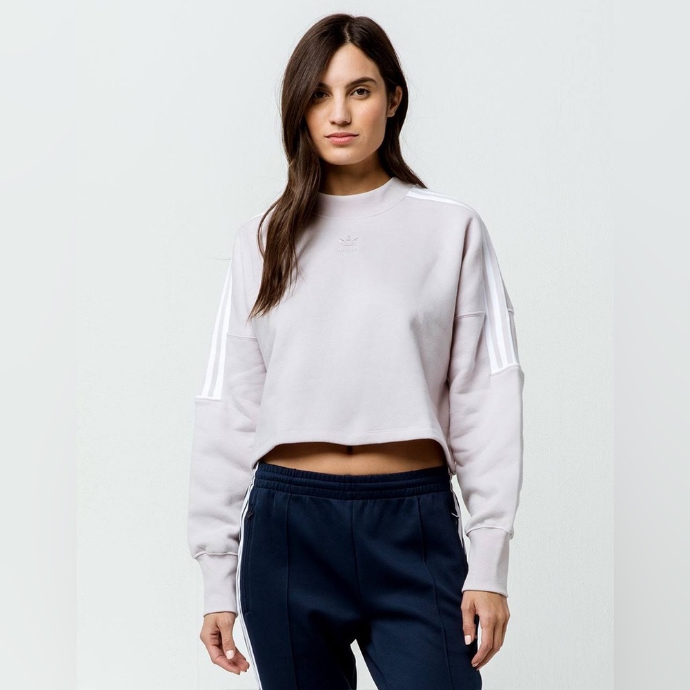 ADIDAS Light purple Crop Sweatshirt Sz M